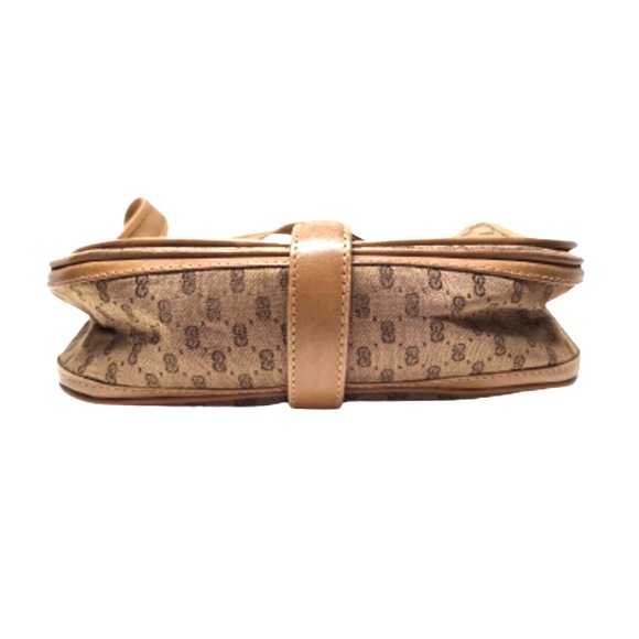 GUCCI GG Monogram Leather Canvas Single Flap Saddle Crossbody Shoulder Bag 21cm - Picture 15 of 17